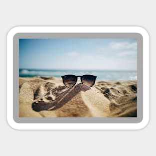 Beach and Sunglasses Sticker